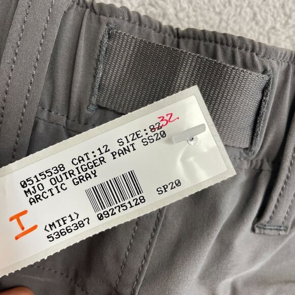 NEW LANDS' END Cargo Men's 32 Outrigger Hiking Outdoor Pants Gray Raw hem - Picture 5 of 10